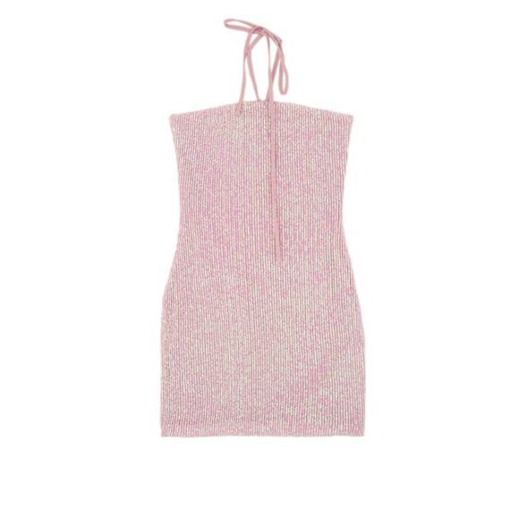 open lace back dress Katie J Lainey Dress Pink / M